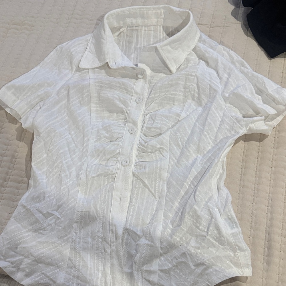 SHEIN White Textured Women's Blouse